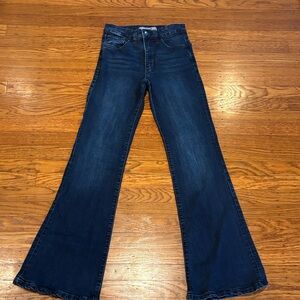 Joe's Jeans Dark Blue Flare Wide-Leg Denim